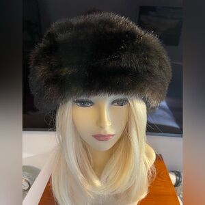 Ben Berger Elegant Dark Brown Bucket Faux Fur Hat